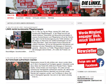 Tablet Screenshot of dielinke-oberhavel.de